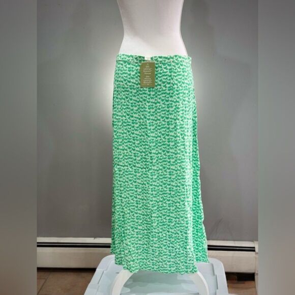 SALE! Green H&M Patterned Maxi Skirt Size 10 NWT - Picture 2 of 6
